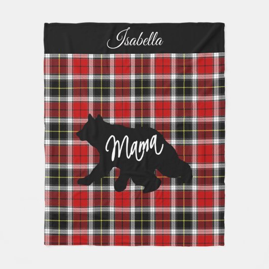 Red Pset Mama - Beer - Personaliseren Fleece Deken (Voorkant)