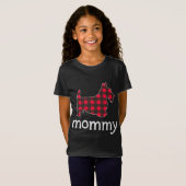 Red Pset mama Scottie Dog kerstmis T-shirt (Voorkant volledig)