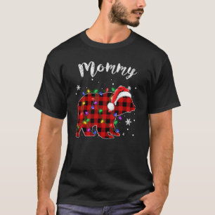 Red Pset mammie Beer Buffalo Familie Pajama Christ T-shirt