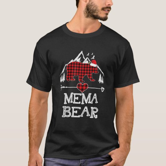 Red Pset Mema Beer overeenkomend met Pajama famili T-shirt (Voorkant)