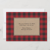 Red Pset Merry kerstkraft Couple Foto Feestdagenkaart (Achterkant)