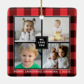 Red Pset|Merry Kerstoma|Foto Collage Keramisch Ornament (Achterkant)