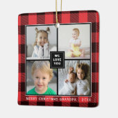 Red Pset|Merry Kerstopa|Foto Collage Keramisch Ornament