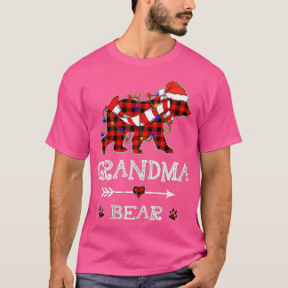 Red Pset met kerstmis familie Pajama Grandma Beer  T-shirt
