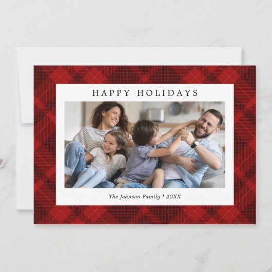 Red Pset met kerstmis Feestdagenkaart (Voorkant)