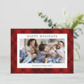 Red Pset met kerstmis Feestdagenkaart (Staand voorkant)