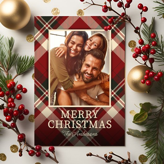 Red Pset met kerstmis Feestdagenkaart