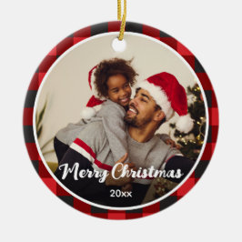 Red Pset met kerstmis Keramisch Ornament