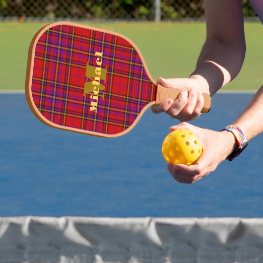 Red Pset Monogrammed Pickleball Paddle (Insitu)