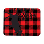 Red Pset Moose Silhouette Magneet (Horizontaal)