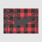 Red Pset Moose Silhouette Tissuepapier (Voorkant)