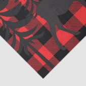 Red Pset Moose Silhouette Tissuepapier (Detail)