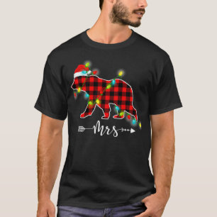 Red Pset MRS. Beer Kerstmis met Pajama Famil T-shirt