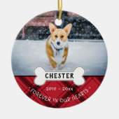 Red Pset-naam & foto voor altijd in ons hart Keramisch Ornament (Voorkant)
