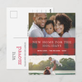 Red Pset New Home voor Feestdagen Foto's verplaats Briefkaart (Voorkant / Achterkant)