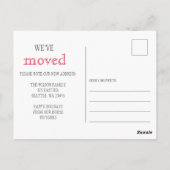 Red Pset New Home voor Feestdagen Foto's verplaats Briefkaart (Achterkant)