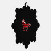 Red Pset Pajama Horse kerstcadeau Ornament Kaart (Rechts)