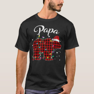 Red Pset Papa Beer Matching Buffalo Pajama T-shirt