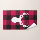 Red Pset Pattern en Deer Kerstmis Bad Handdoek (Handdoek)
