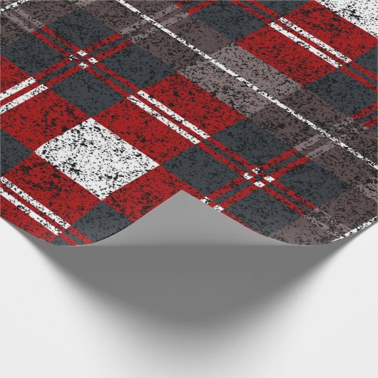 Red Pset Pattern Kerstmis Cadeaupapier (Hoek)