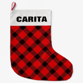 Red Pset Persoonlijke kerststaart Grote Kerstsok (Voorkant)