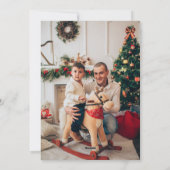 Red Pset Photo met kerstfeestdag Kaart (Achterkant)