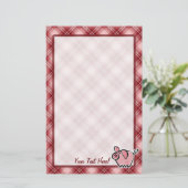 Red Pset Pig Briefpapier (Staand voorkant)