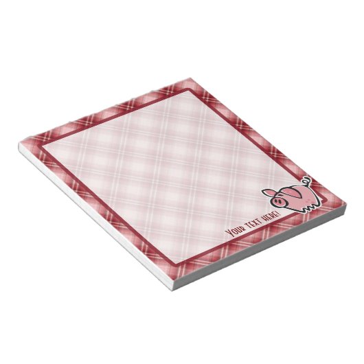 Red Pset Pig Notitieblok (Schuin)