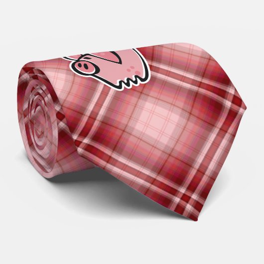 Red Pset Pig Stropdas (Opgerold)