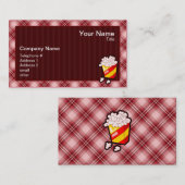 Red Pset Popcorn Visitekaartje (Voorkant / Achterkant)