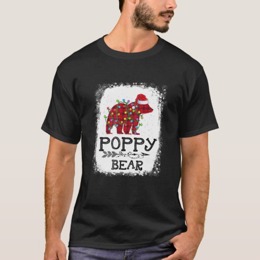 Red Pset Poppy Beer Kerstmis Regenboogpajama Matc T-shirt (Voorkant)