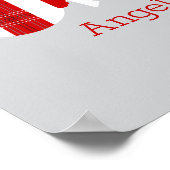 Red Pset Rattle Raider Baby Foto Post Poster (Hoek)