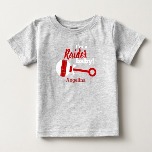 Red Pset Rattle Raider Baby T-Shirt (Voorkant)