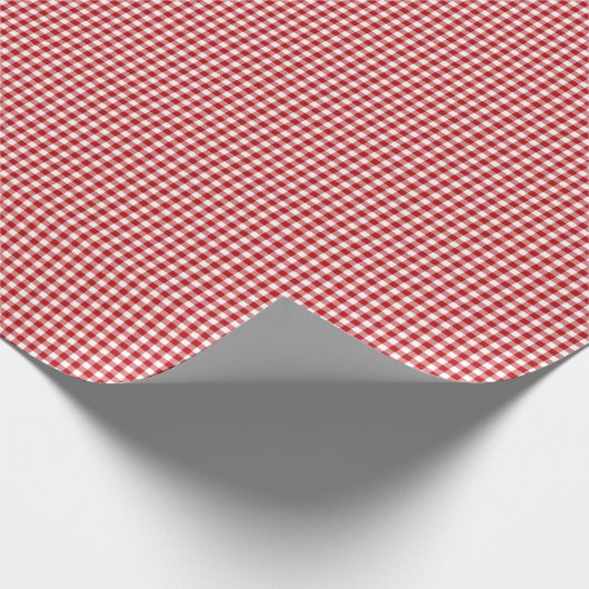 Red Pset, Red Gingham Cadeaupapier (Hoek)