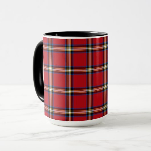 Red Pset, Royal Stewart Tartan Mok (Voorkant links)