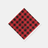 Red Pset Rustic Country Holiday Kerstmis Napkins Servet (Hoek)