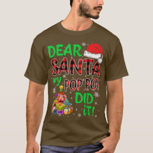 Red Pset Santa Hat Beste kerstkerstman Mijn Pop Po T-shirt