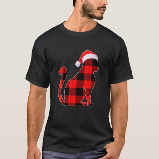 Red Pset Santa kerstkat Kitten Lover Cat Dad T-shirt