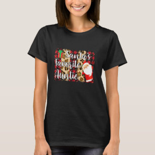 Red Pset Santa S Favoriete tante Familie die overe T-shirt