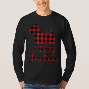 Red Pset Scottie Hondenliefhebber met kerstcadeaus T-shirt