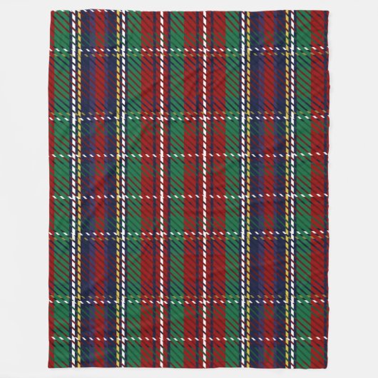 Red Pset Scottish Rustic Flannel Print Fleece Deken (Voorkant)