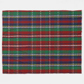 Red Pset Scottish Rustic Flannel Print Fleece Deken (Voorkant (Horizontaal))