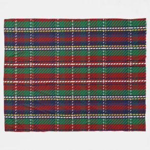 Red Pset Scottish Rustic Flannel Print Fleece Deken