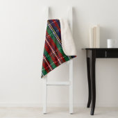 Red Pset Scottish Rustic Flannel Print Sherpa Deken (In situ)