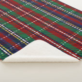 Red Pset Scottish Rustic Flannel Print Sherpa Deken (3/4)