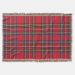 Red Pset Scottish Tartan Holiday Deken