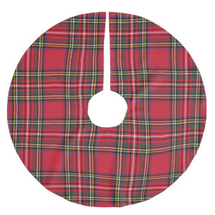 Red Pset Scottish Tartan Holiday Kerstboom Rok
