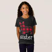 Red Pset Sister Corgi kerstwedstrijd P T-shirt (Voorkant volledig)