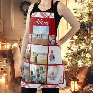 Red Pset Specialized Family Foto Collage Name Schort