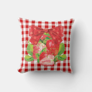Red Pset Strawberry Summer Kussen
